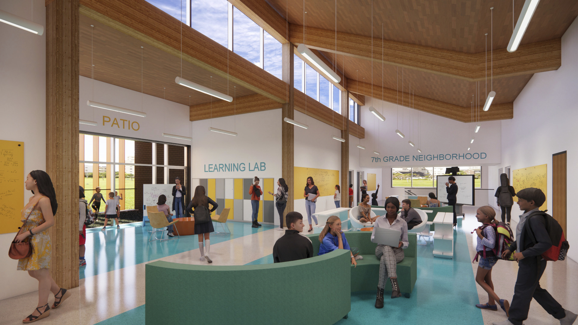 Architectural rendering of GLEAMS Leadership Academy at the SCORE in Communities Multi-Educational Complex